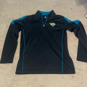 Jacksonville Jaguars long sleeve hood less jacket. Size Large